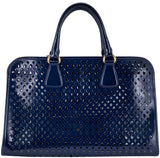 Perforated Saffiano Leather Tote