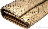 Gold Snakeskin Wallet on Chain