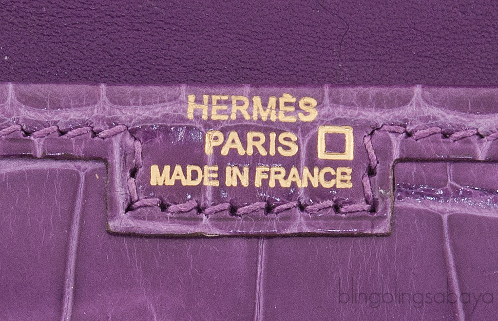 Crocodile Jige Elan Mini Clutch Violet