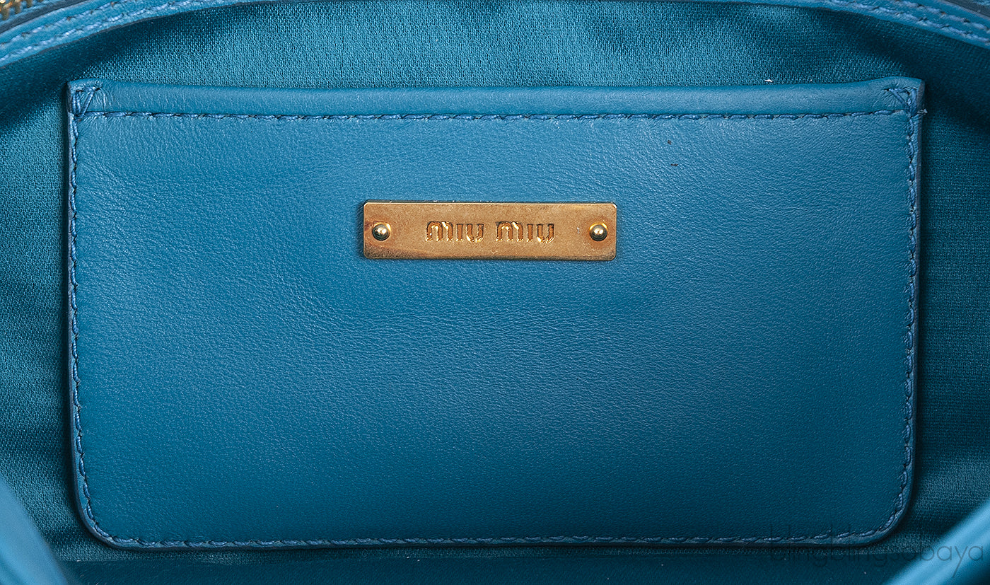 Laguna Matelasse Leather Clutch Shoulder Bag