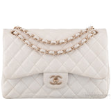 White Jumbo Flap Bag