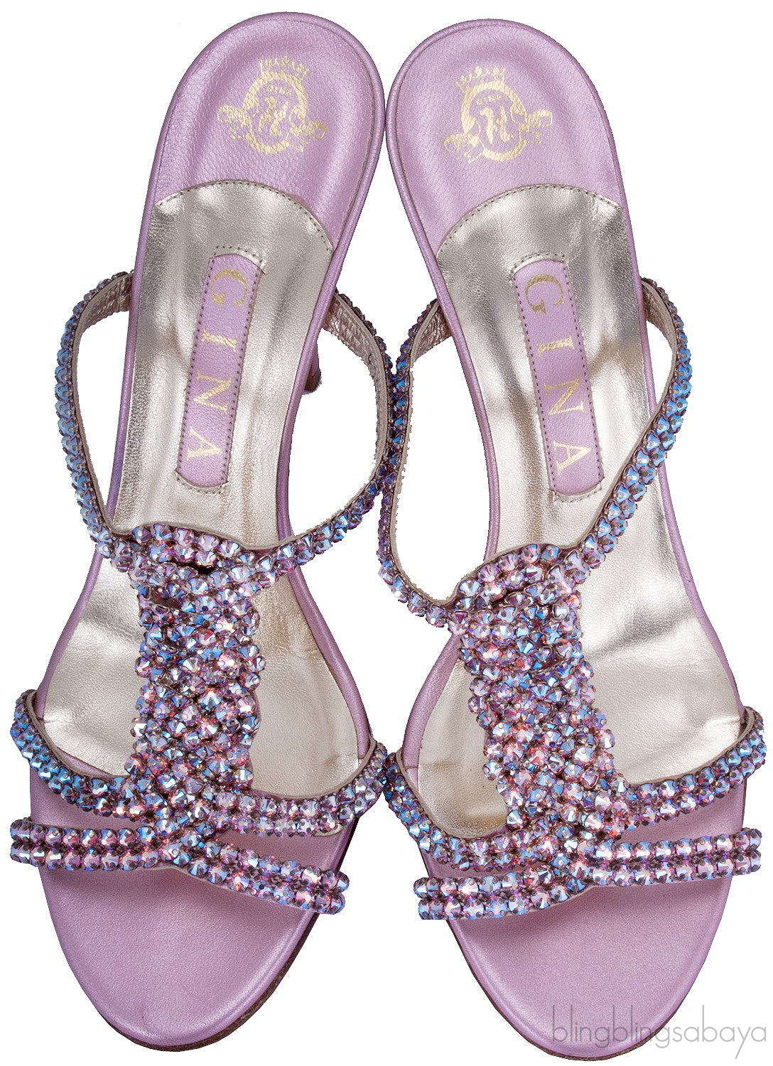 Pink Crystal Embellished Sandals