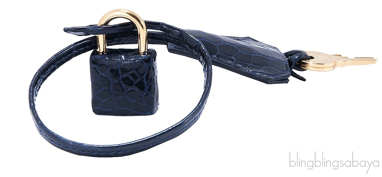Birkin 35 Blue Marin Croco