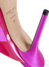 Jimmy Choo Bing Fuchsia PVC 100 mm Crystal Mule