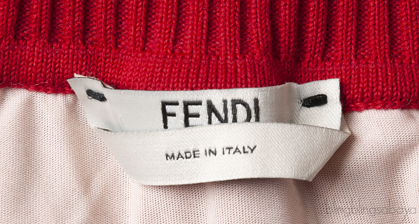 Red FF Knitted Skirt