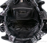 Black Python and Mink Fur Bag