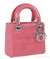Pink Mini Lizard Lady Dior Shoulder bag