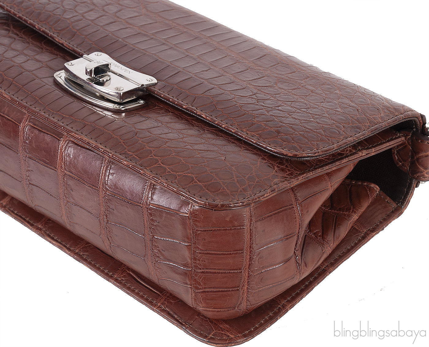 City Skyline Crocodile Sling Bag
