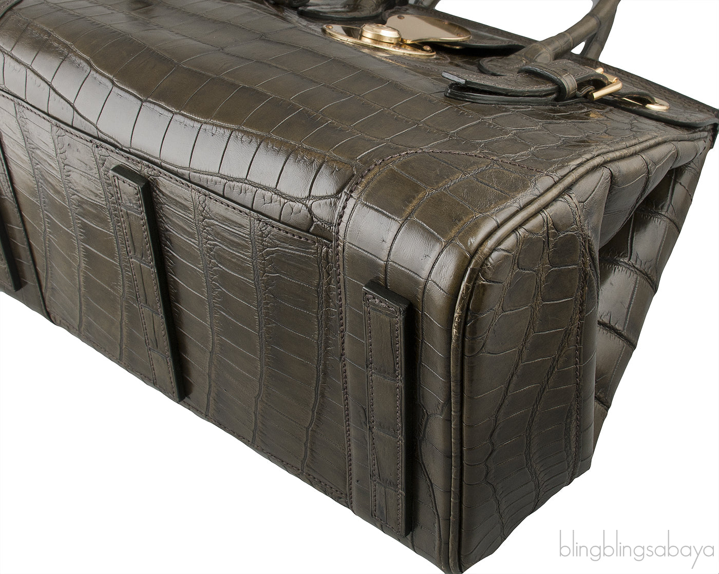Ricky Alligator Moss Green Bag