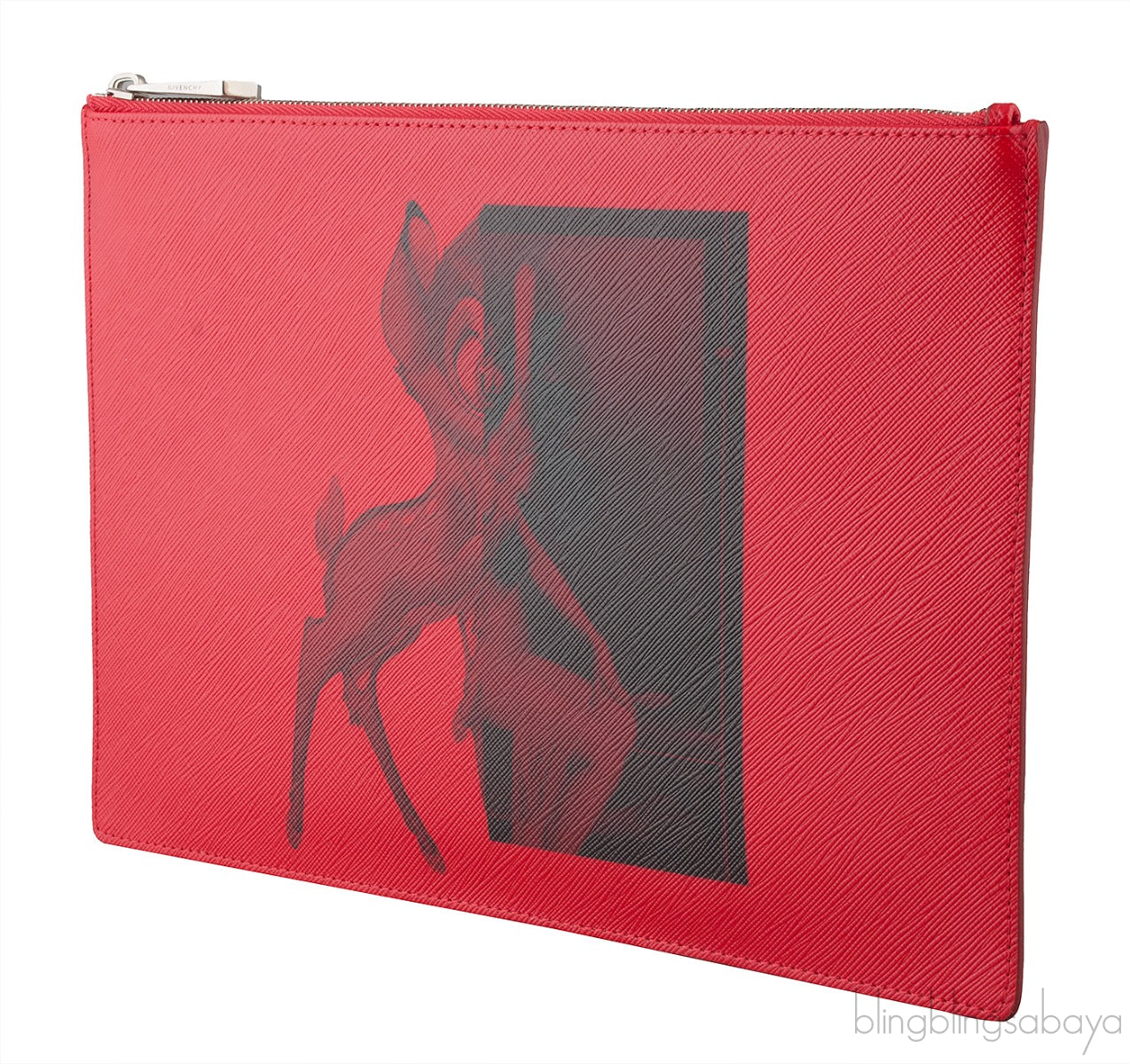 Red Iconic Print Pouch