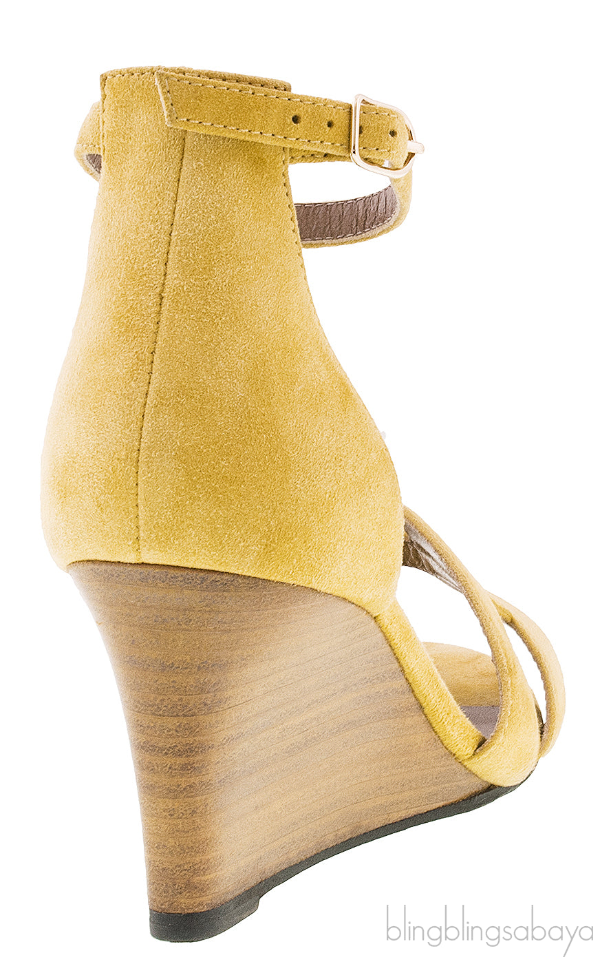 Mustard Legend Wedge Sandals