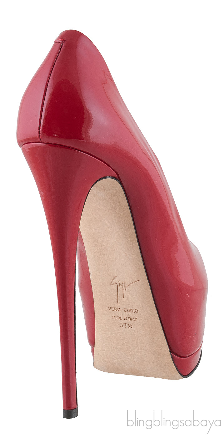 Red Patent Platform Heel