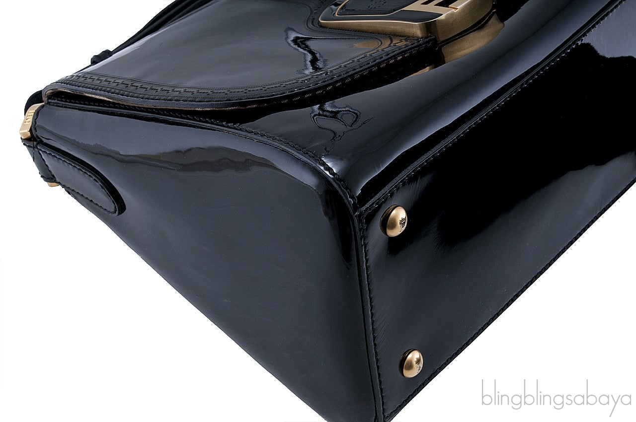 Anna Patent Shoulder Bag