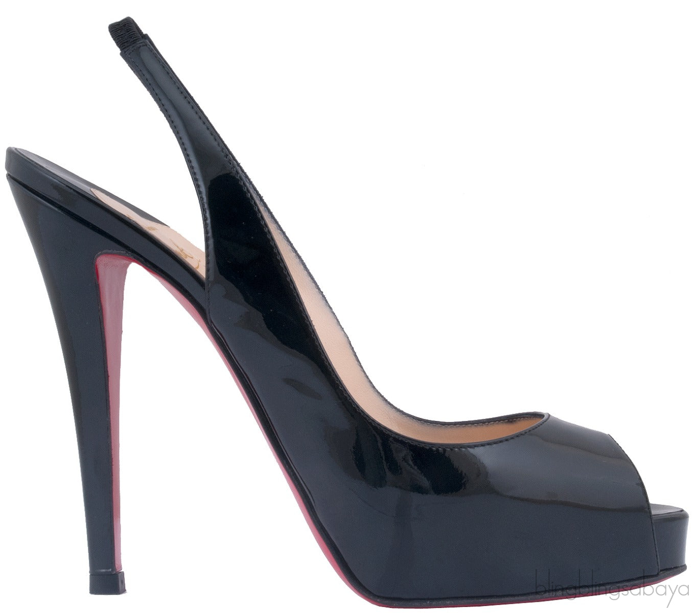 N° PRIVE BLACK PATENT SLINGBACK PUMP