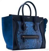 Mini Luggage Blue Python