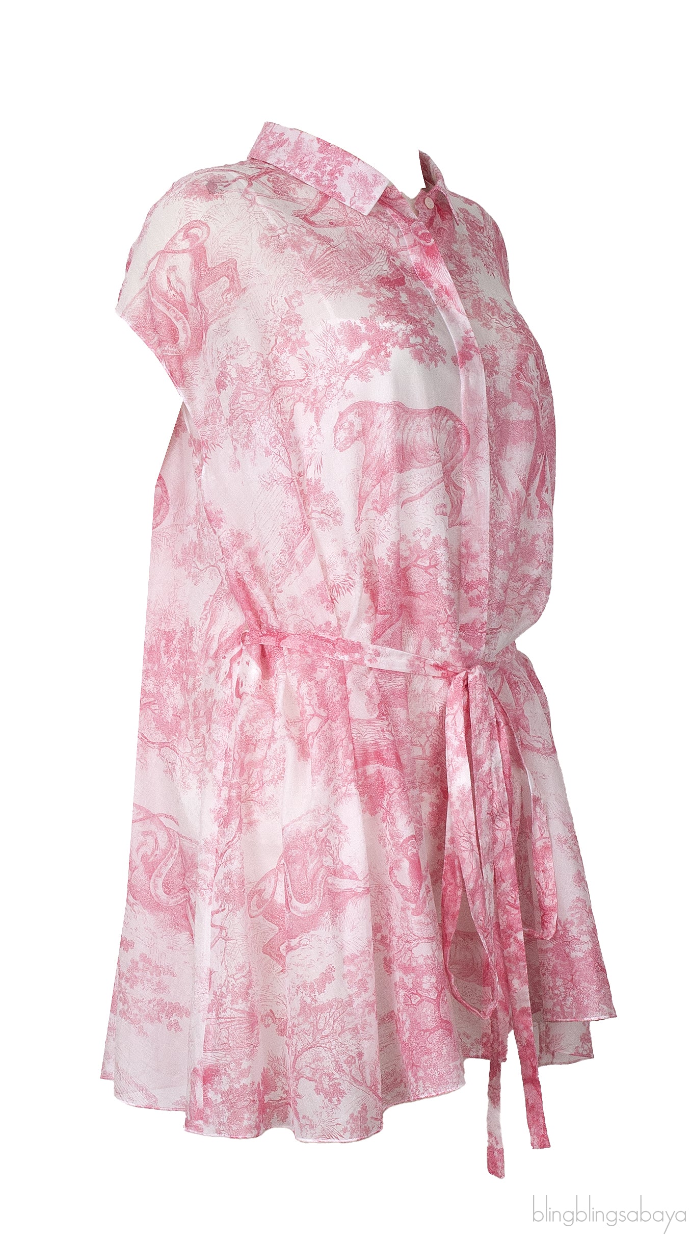 Dioriviera Pink Shirt Mini Dress