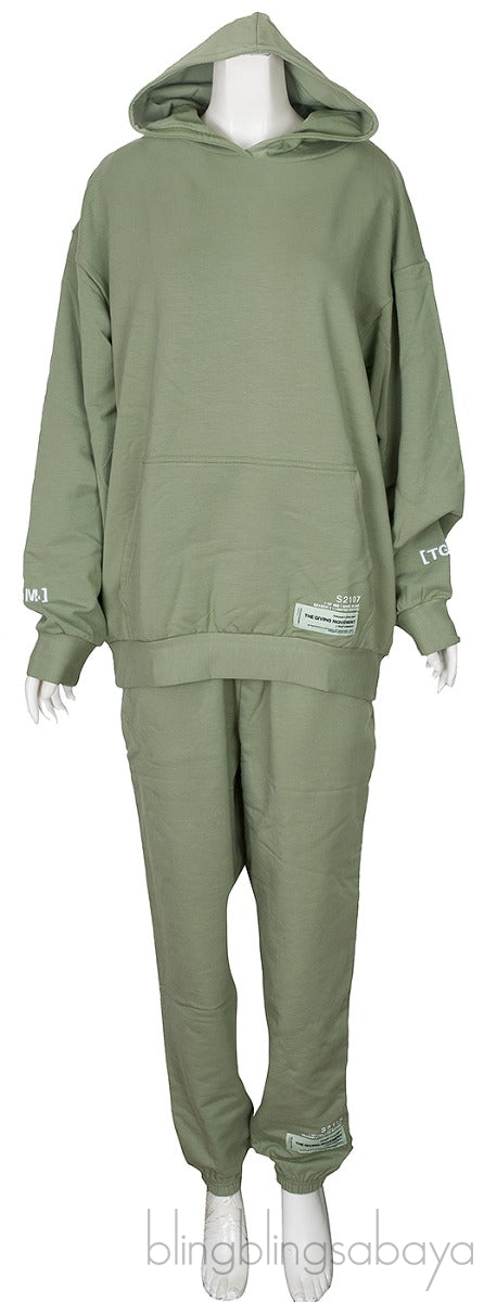Avocado Green Hoodie & Trouser