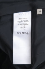 Gucci Fuchsia Pink Cotton and Black Velvet Gown