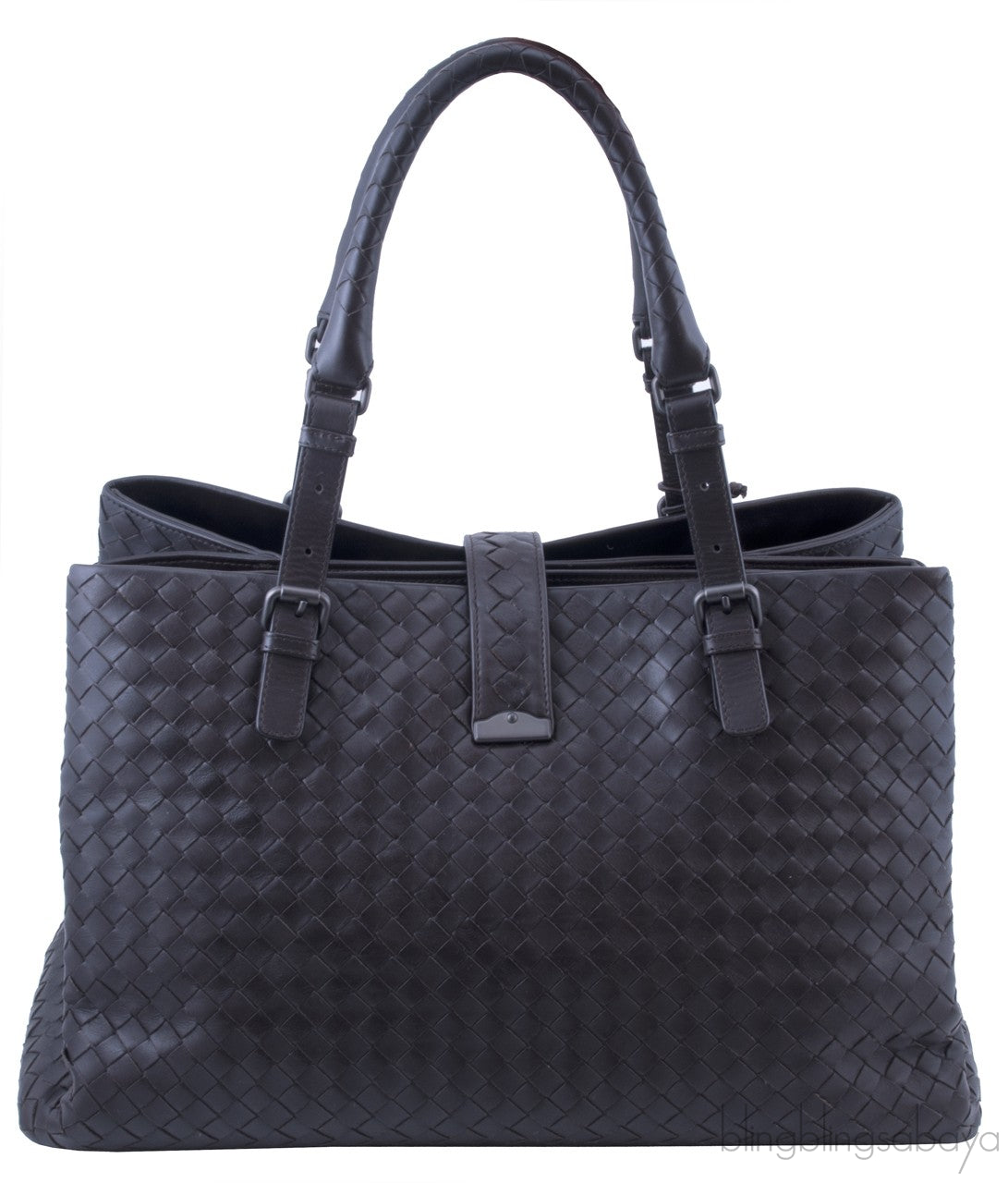 Roma Intrecciato Leather Tote