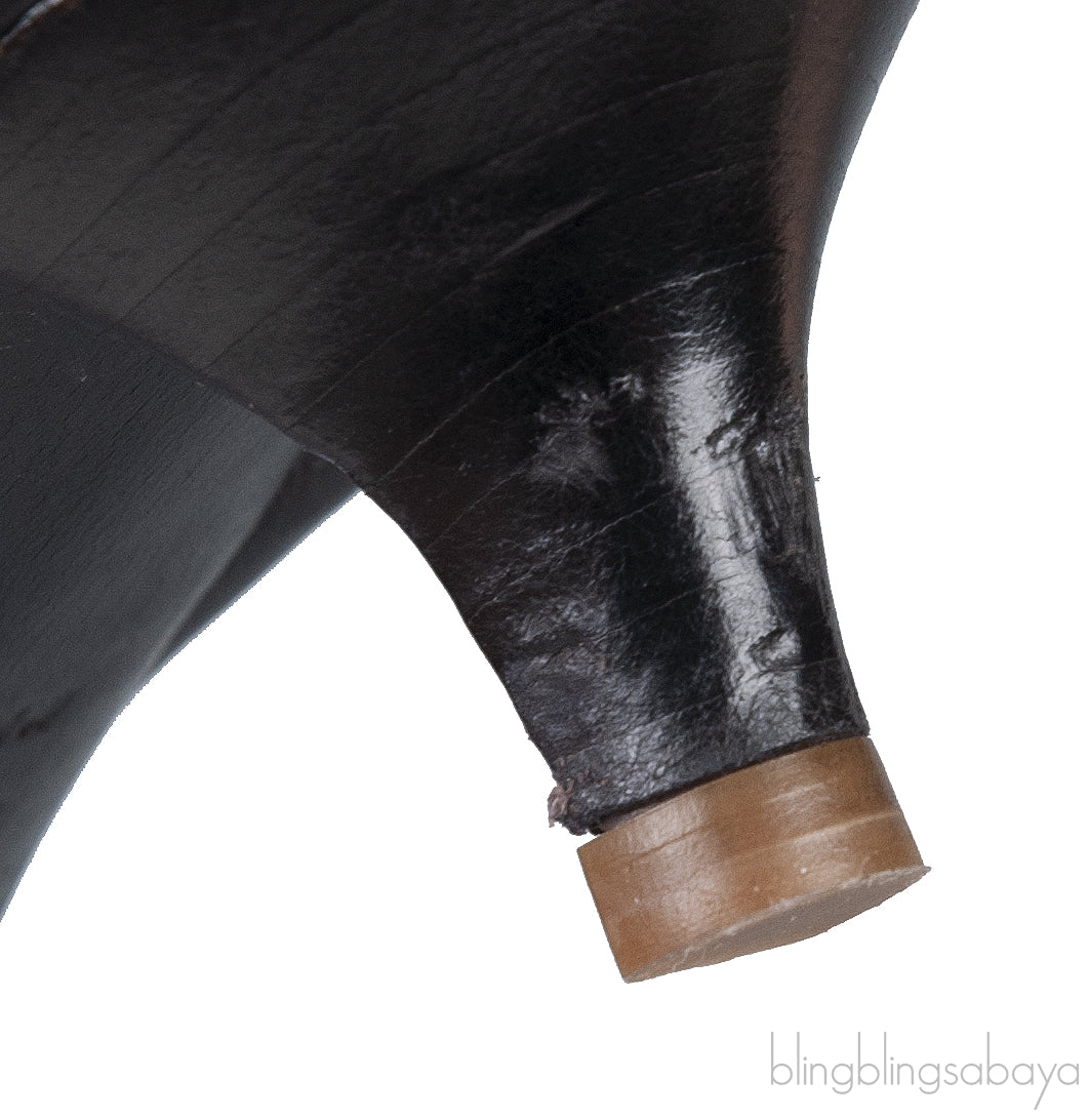 Black Slingback Kitten Heels