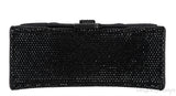 Hourglass XS Black Rhinestone Suede Calfskin