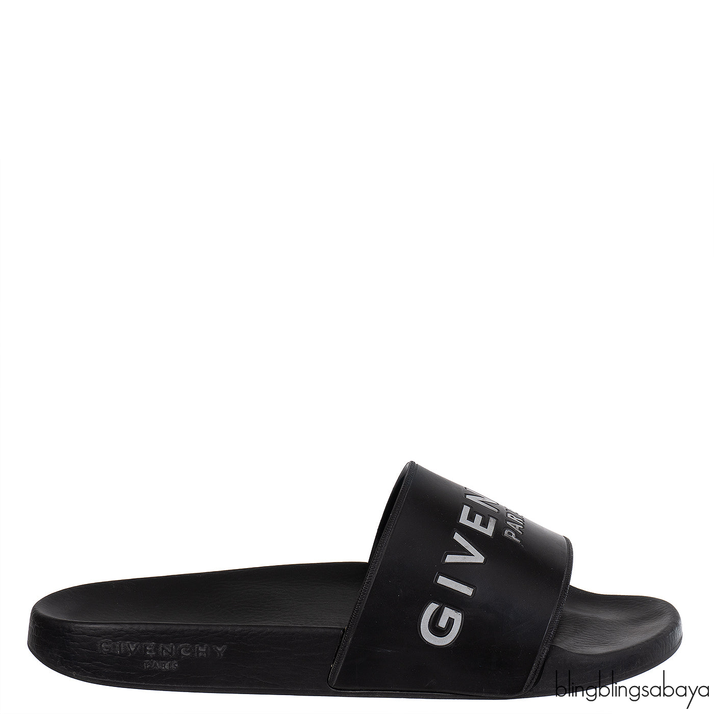 Givenchy Black Logo Print Pool Rubber Slides