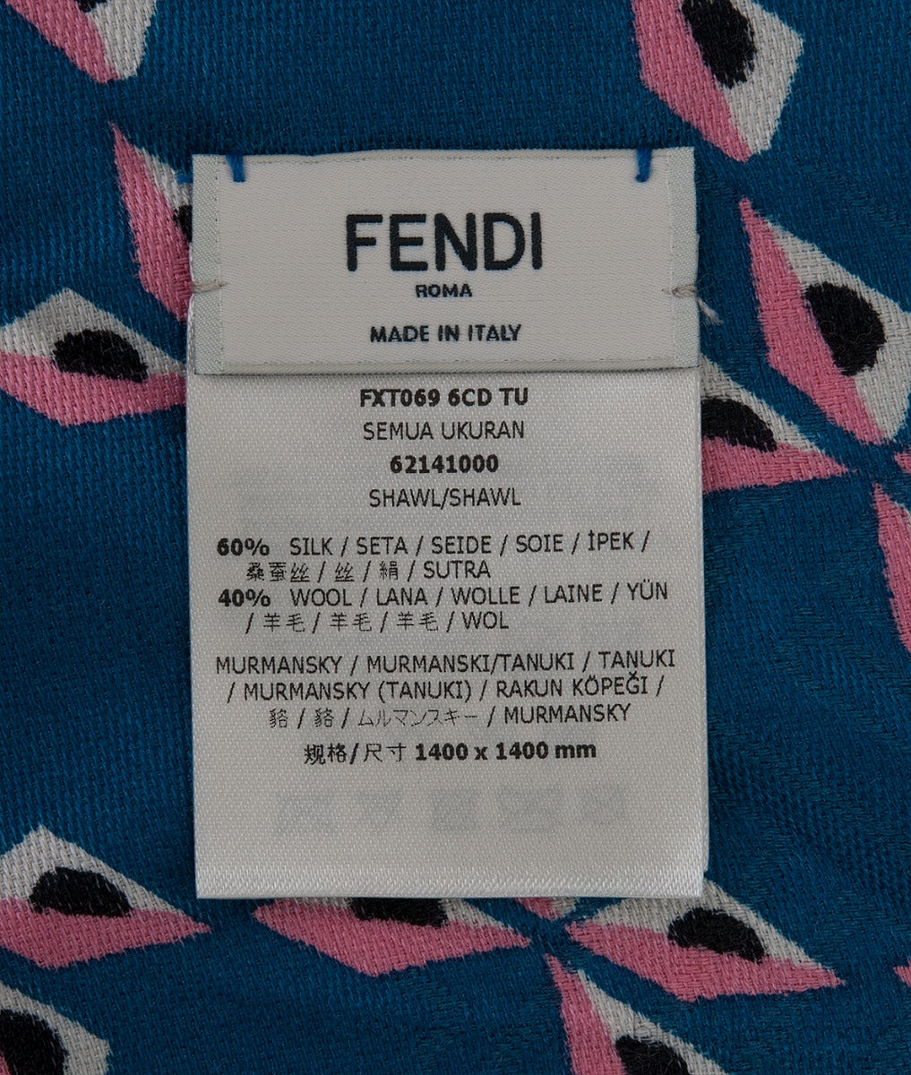 Bug Printed Murmansky Fur Shawl