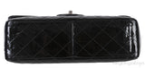 Classic Black Patent Jumbo Quilted Bag