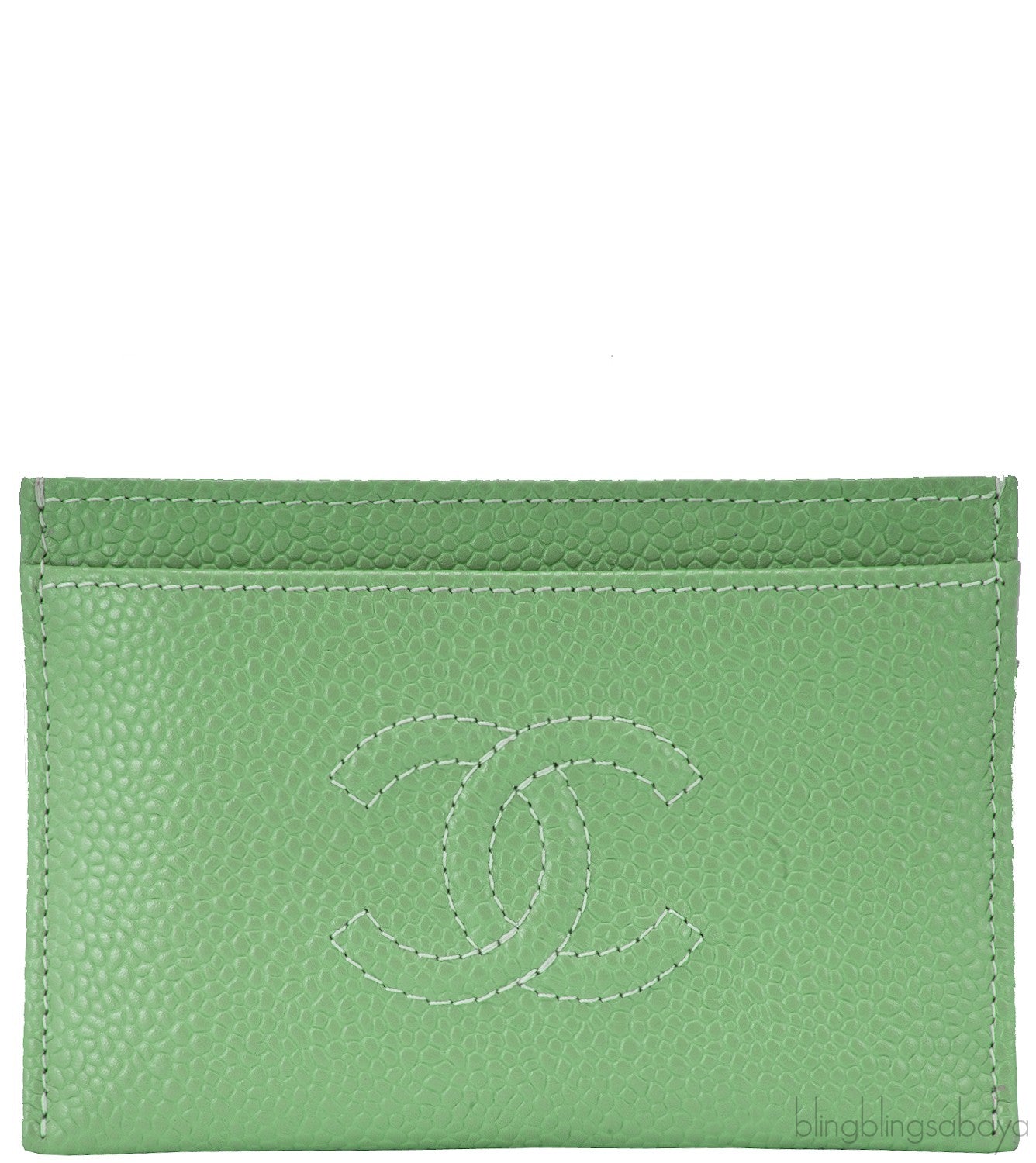 Mint Green Caviar Card Holder
