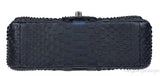 Chanel Black/Blue Python Mini Flap bag RHW