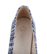 Chanel Blue CC Tweed Espadrille 41