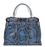 Fendi Peekaboo Medium Blue Python Bag