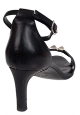 Hermes Black Studded Night 70 Sandals 37