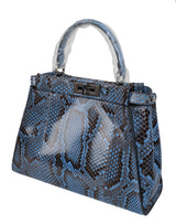 Fendi Peekaboo Medium Blue Python Bag