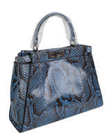 Fendi Peekaboo Medium Blue Python Bag