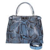 Fendi Peekaboo Medium Blue Python Bag