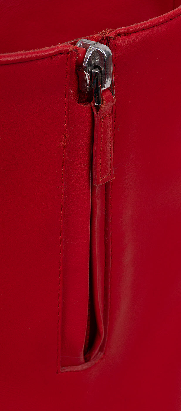 Givenchy Red Shark Lock Leather Boots