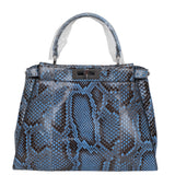 Fendi Peekaboo Medium Blue Python Bag