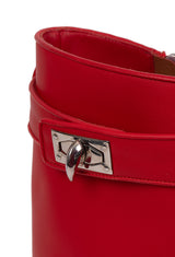 Givenchy Red Shark Lock Leather Boots