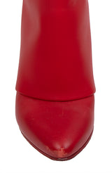 Givenchy Red Shark Lock Leather Boots