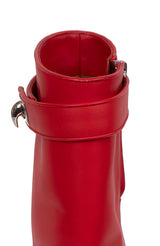 Givenchy Red Shark Lock Leather Boots