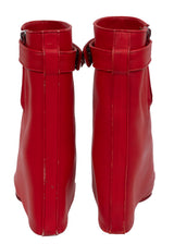 Givenchy Red Shark Lock Leather Boots