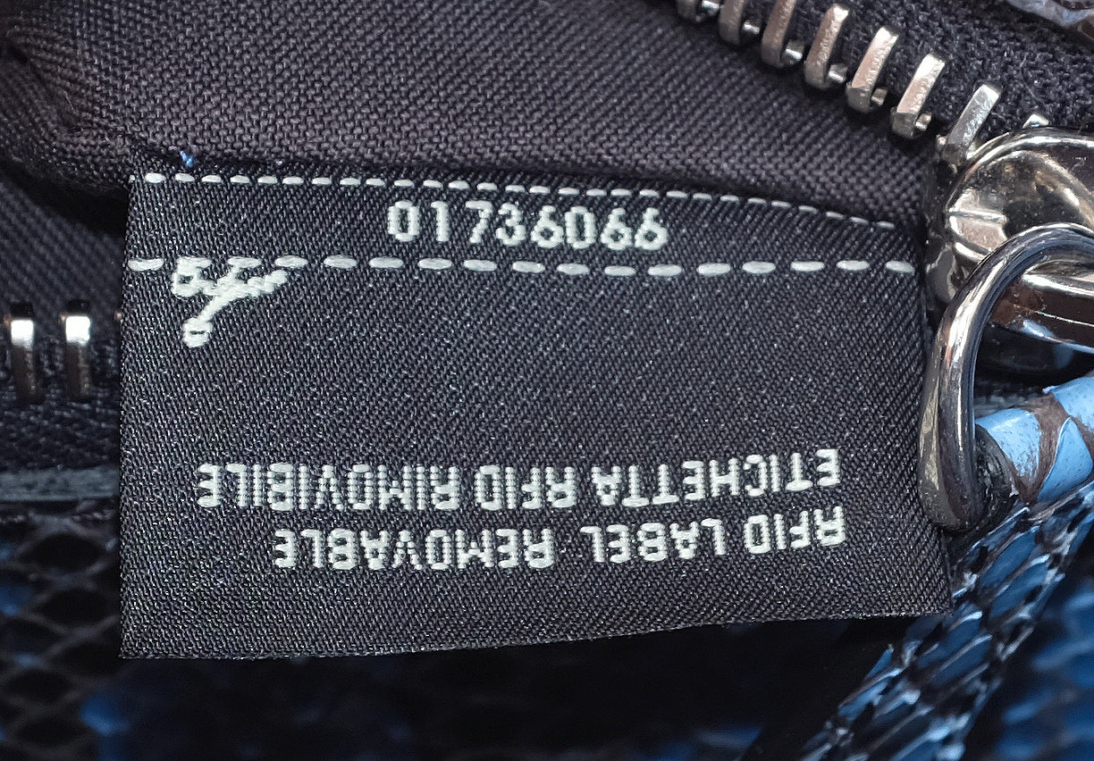 Fendi Peekaboo Medium Blue Python Bag
