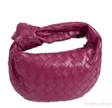 Plum Jodie Mini Knotted Intrecciato Pouch