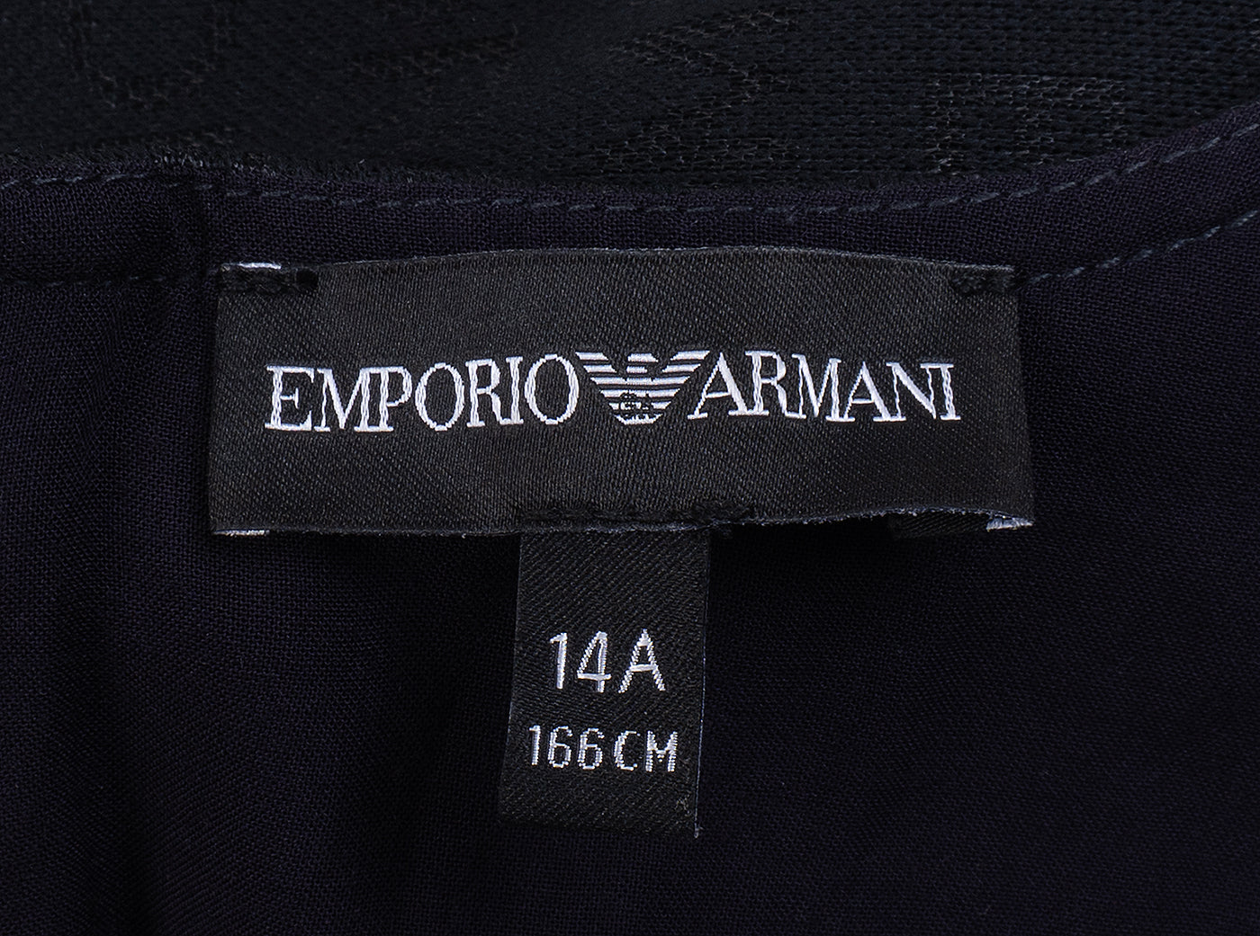 Emporio Armani Black Logo Pleated Dress