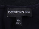 Emporio Armani Black Logo Pleated Dress