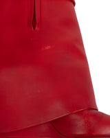 Givenchy Red Shark Lock Leather Boots