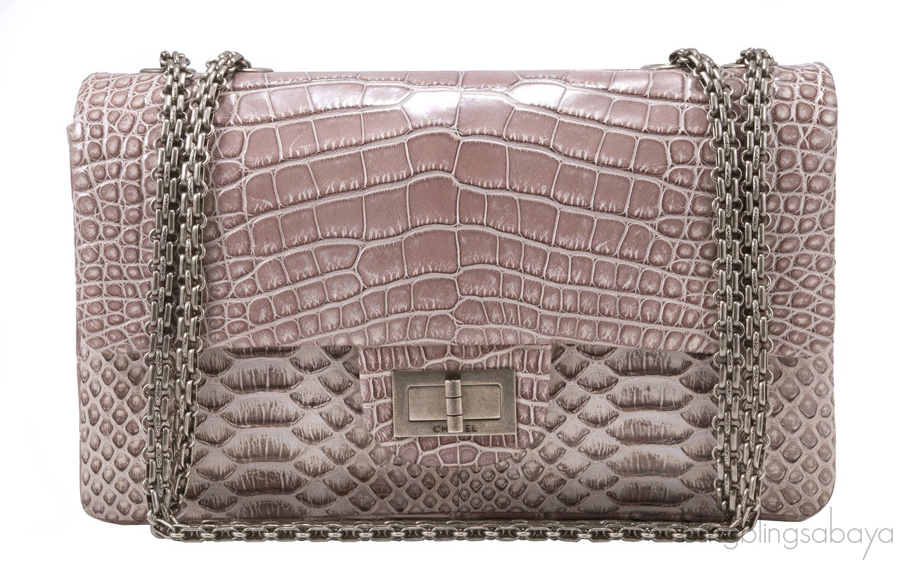 2.55 Reissue Alligator Nude Flap Bag