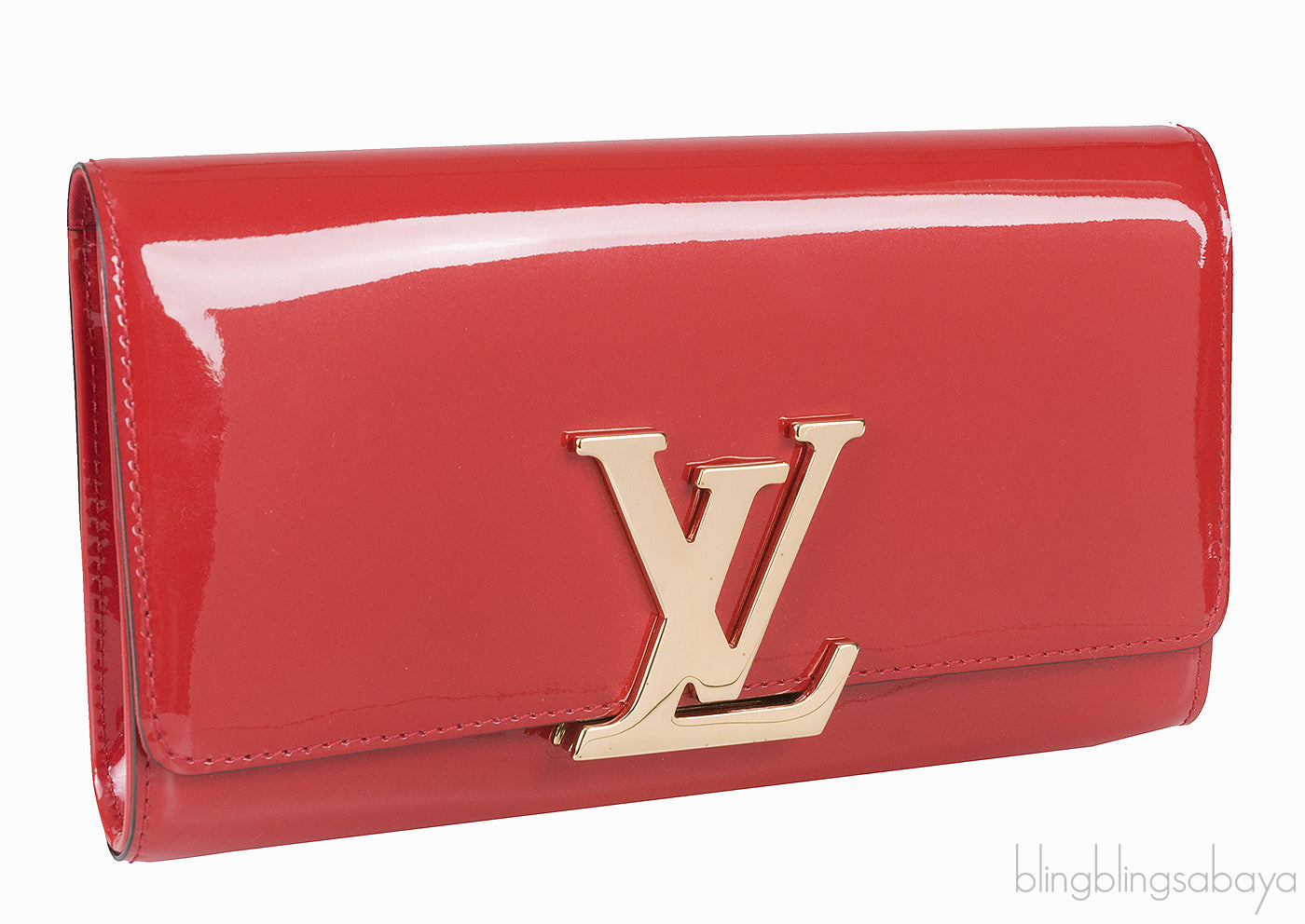 Louise Red Patent Clutch