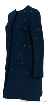 Crystal Embellished Blue Coat